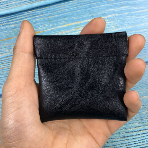 Pu Leather Coin Purse Women Men Small Mini Short Wallet Bag Money Change Holder - Picture 13 of 13