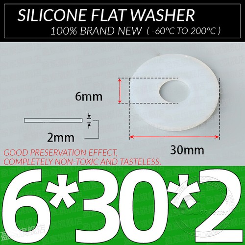 Flachdichtung Silikon Gummi-dichtung Schnurstärke 2MM Flach Dichtung Fittinge - Bild 55 von 117