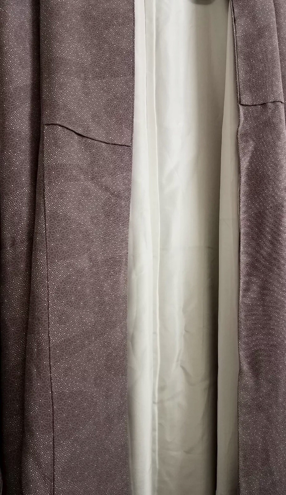 Beautiful Full Length Purple Patterned Kimono - image 2