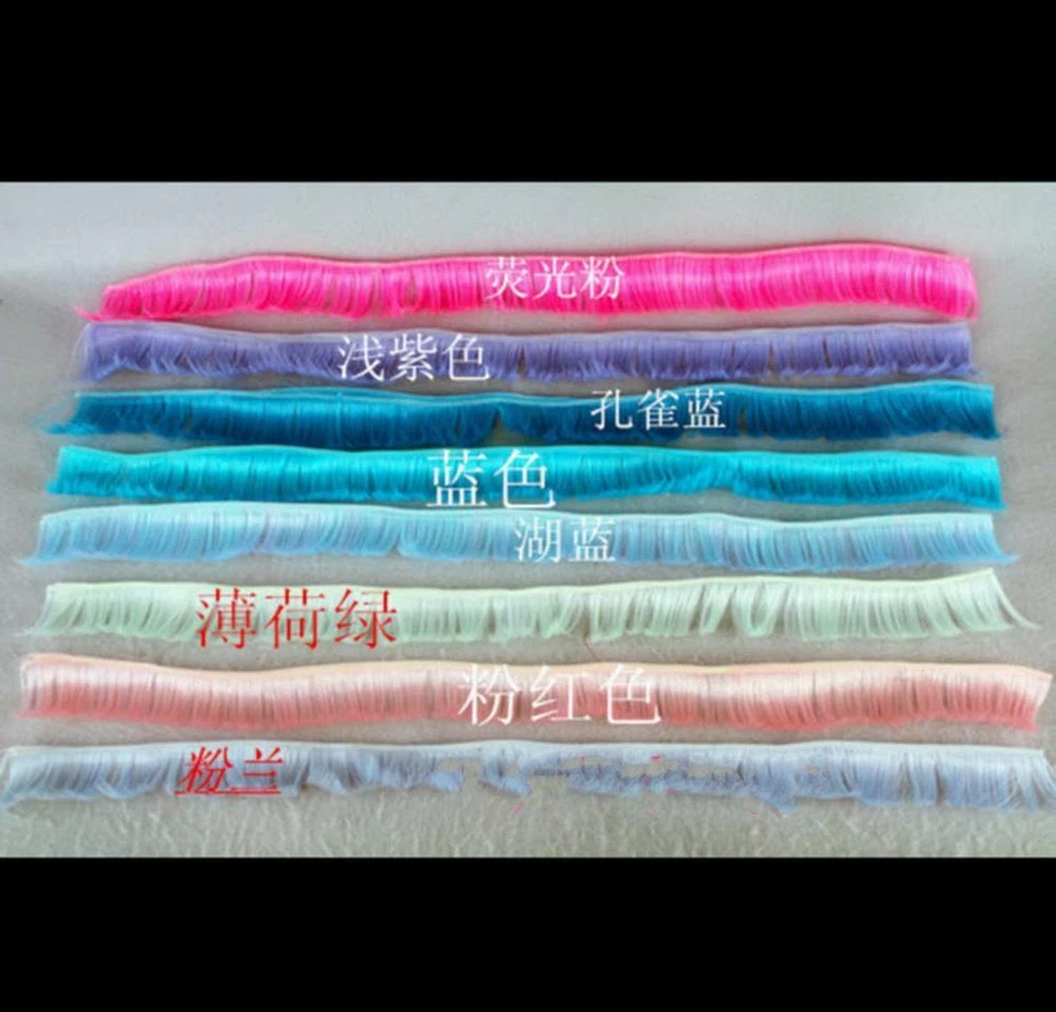 Pelucas de muñeca de 5 cm * 100 cm flecos cabello BJD/SD cabello de muñeca hágalo usted mismo pelo de alambre de alta temperatura Foto 2 de 3