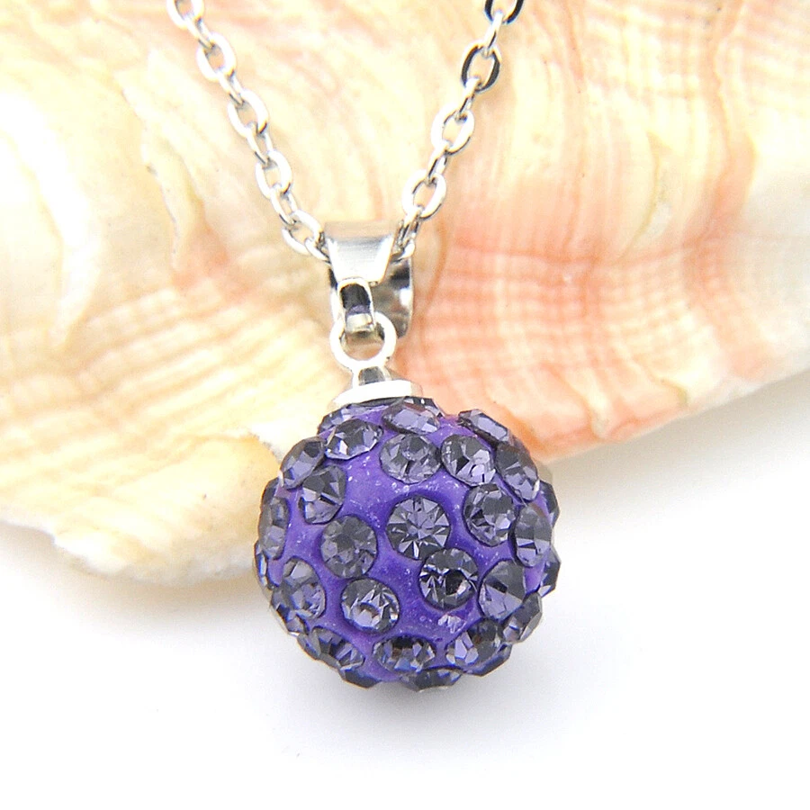 Pingentes de colar de prata ametista roxa natural presente de férias deslumbrante - Imagem 3 de 3