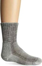 Thorlos L108338 Brown Outdoor Crew Socks Unisex Kid's Size 10-13