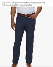 Greg Norman Men's Ultimate 5-Pocket Stretch Performance Pant Blue 32X30