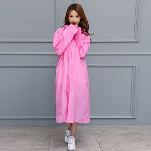 Unisex Regenjacke wasserdicht Wetterschutz Jacke mit Kapuze Poncho Regenmantel - Bild 12 von 12