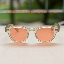Johnny Depp Amber sunglasses men women flesh acetate glasses amber glasses SMALL