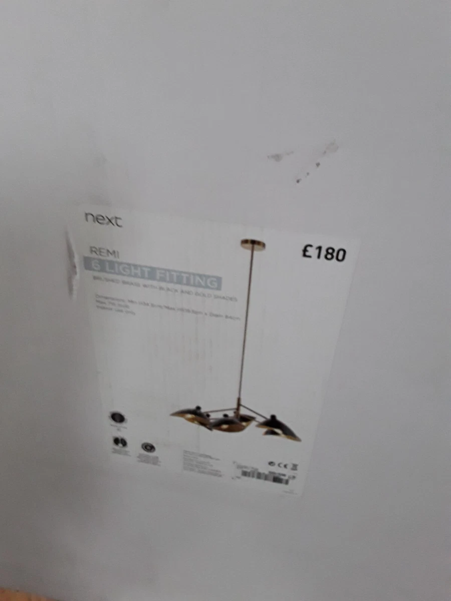 BRAND NEW WHITE IN A BROWN BOX REMI 6 LIGHT CHANDELIER CEILING LIGHT