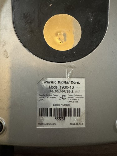 Pacific Digital DVD USB RW Rewritable Model 1930-16 16x10x40USB2 - Picture 4 of 5