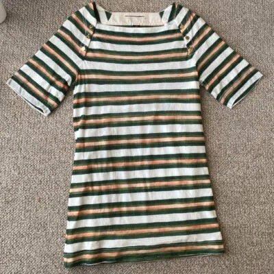 Louis Vuitton Haut À Rayures Femme Blanc Vert Multicolore Taille XS Vintage - Photo 1/4