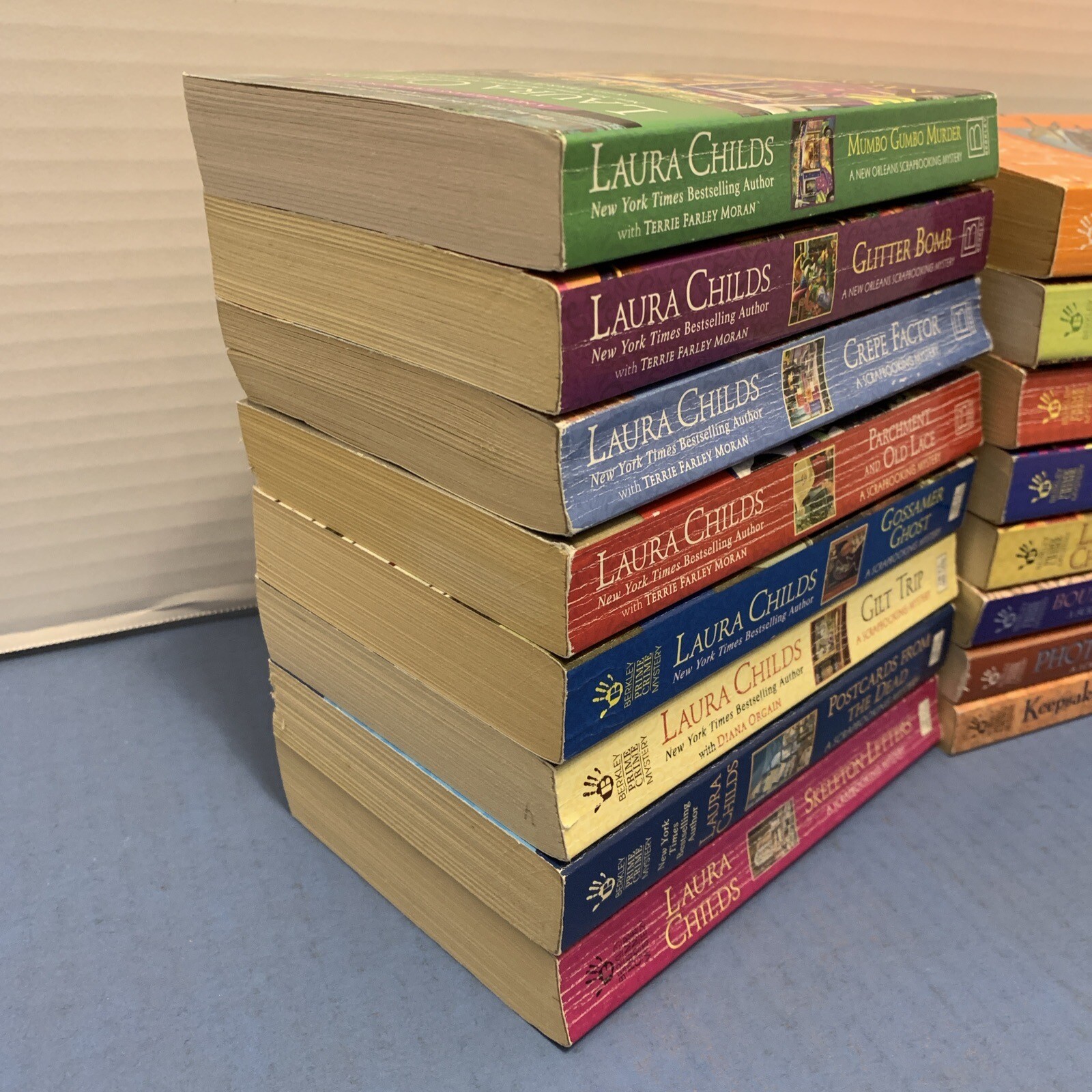 Lot of 16 PB Books Laura Childs Complete SCRAPBOOKING MYSTERY