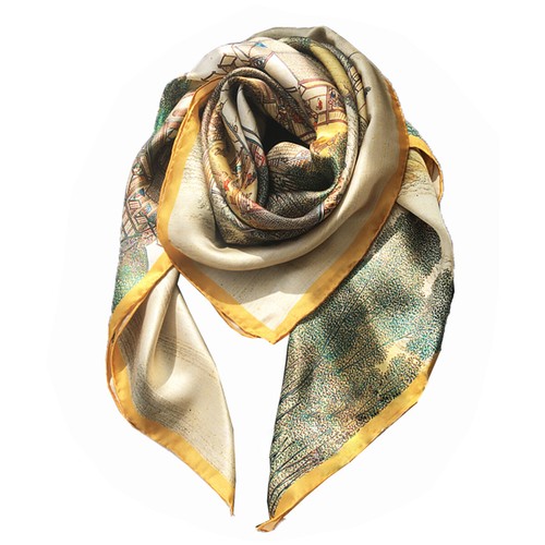 Women 100 Silk Scarf cape new style L ,W106 - Picture 9 of 12