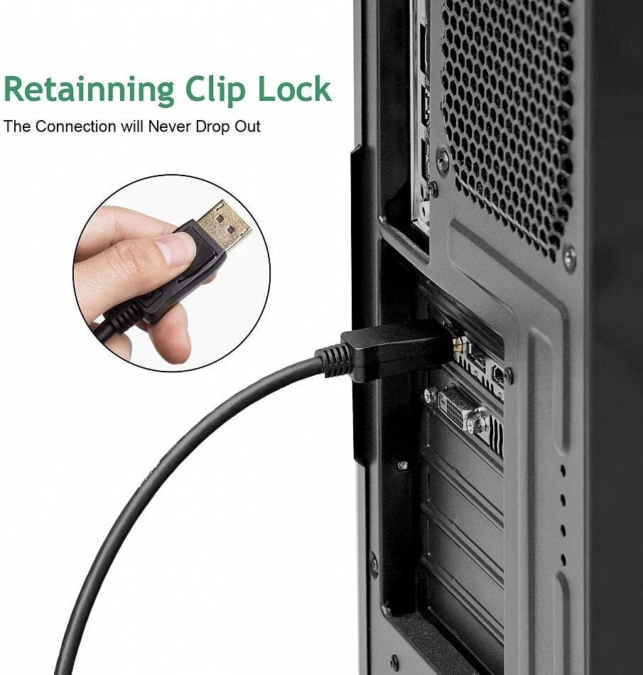 DisplayPort auf DisplayPort Kabel 2 Meter DP Port Anschlusskabel 4K - Bild 3 von 4