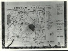 1980 Press Photo Master map used by Houston Orienteering Club - hca31740