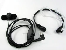 2 Pin Security Throat Mic Earpiece Headset PTT For Motorola 2/Two Way Radio New