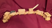 NEW 6-Piece Handmade Wooden Toy Utility Train Set
