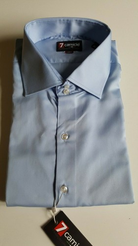 Men's 7 Camicie FORMAL BLUE 2 BUTTON SLIM FIT SHIRT BRAND NEW WITH TAGS! |  eBay