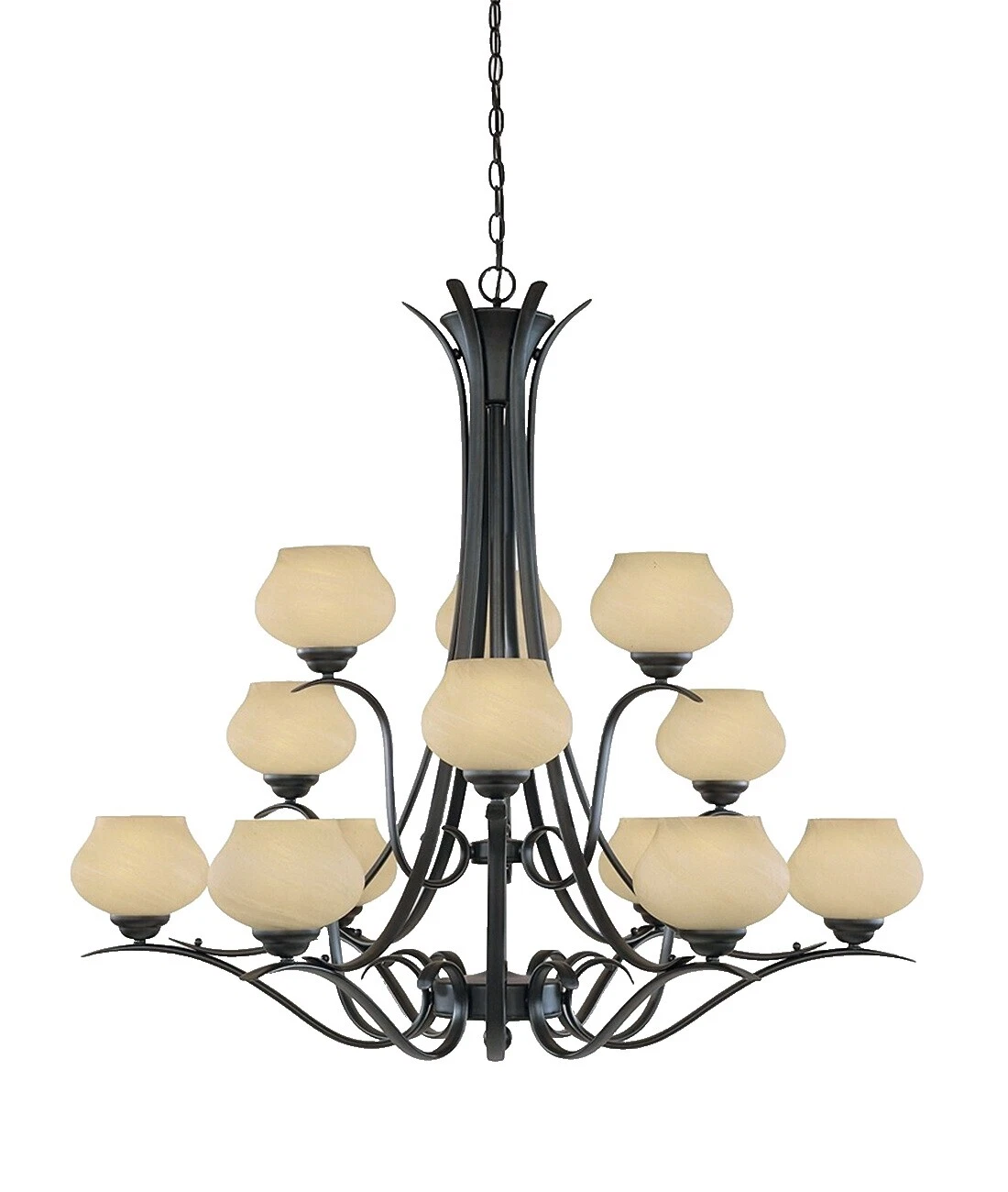 Candelabros de níquel Marrón Designers Fountain y Lámparas de techo