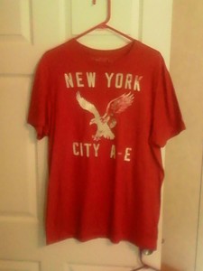 american eagle red t shirt