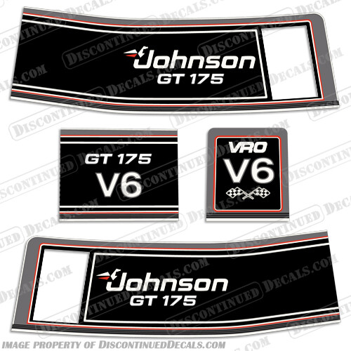 Fits Johnson GT 175hp V6 Decals - 1988 1989 1990 1991 1992 1993 1994 - Picture 1 of 1