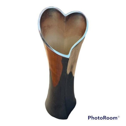 "Florero Lenox Kirk Stieff plateado corazón brote 8"" vintage amor regalo de boda" - Imagen 3 de 7