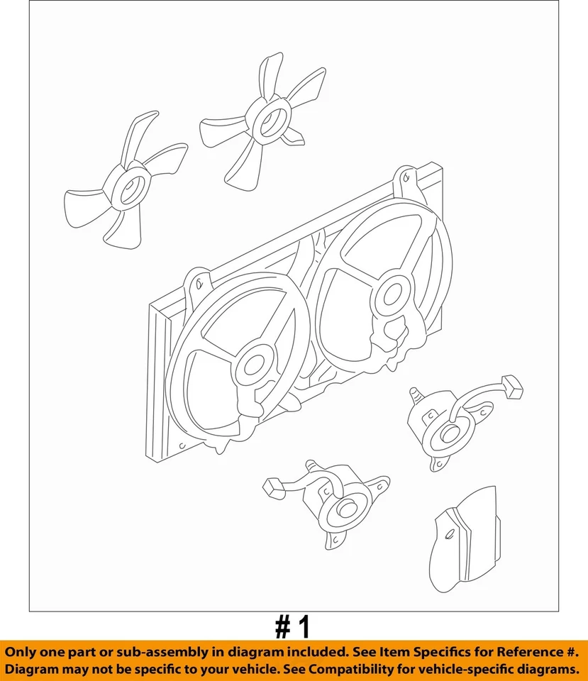 Used Engine Cooling Fan Motor fits: 2005 Nissan Maxima Fan Assembly Grade A - Image 4 of 4