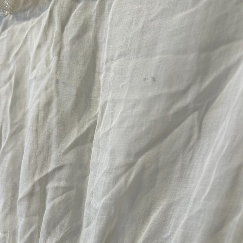 Early 1900s Antique Edwardian XS Lawn Dress White Sheer Cotton Lace - Picture 16 of 20