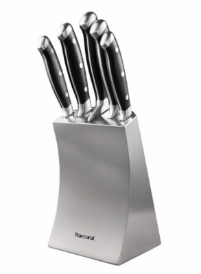 Baccarat Artisan Seto Piece Knife Set Stainless Block Brand