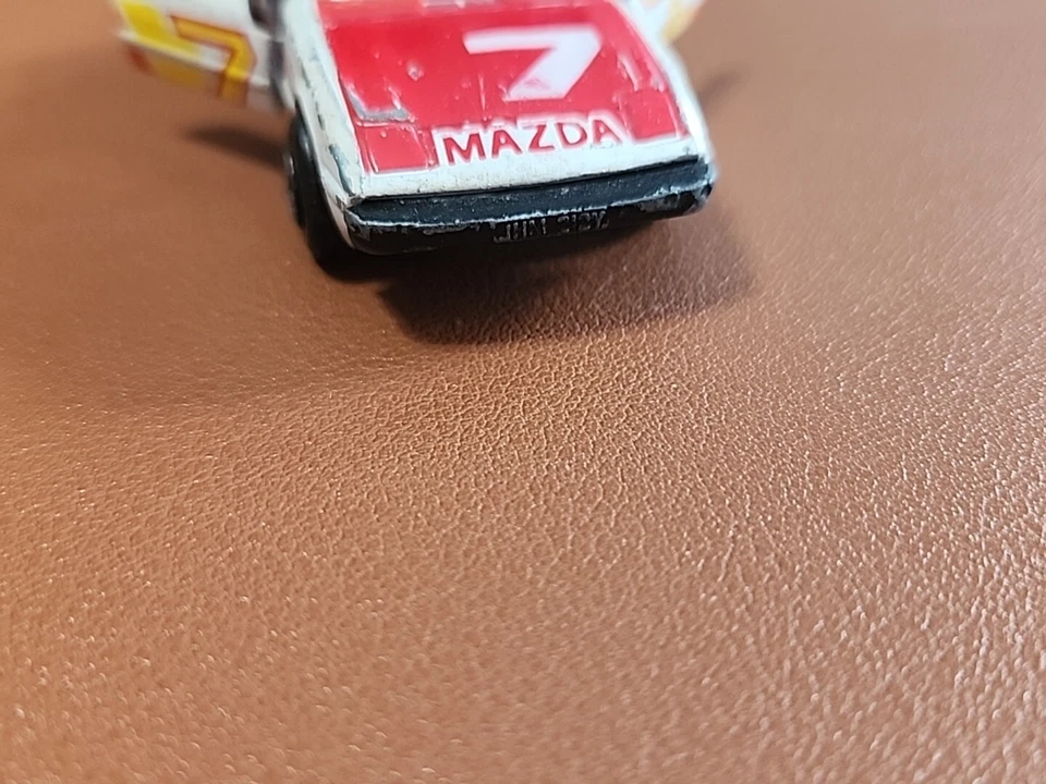 Caja de cerillas 1982 vintage *Coche Mazda RX7 (ROJO/BLANCO/AMARILLO)* escala 1:56 #7 Macao Foto 3 de 4