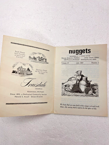 1967 NUGGETS Small Booklet Truesdale Funeral Home Kalamazoo Michigan - Picture 6 of 8