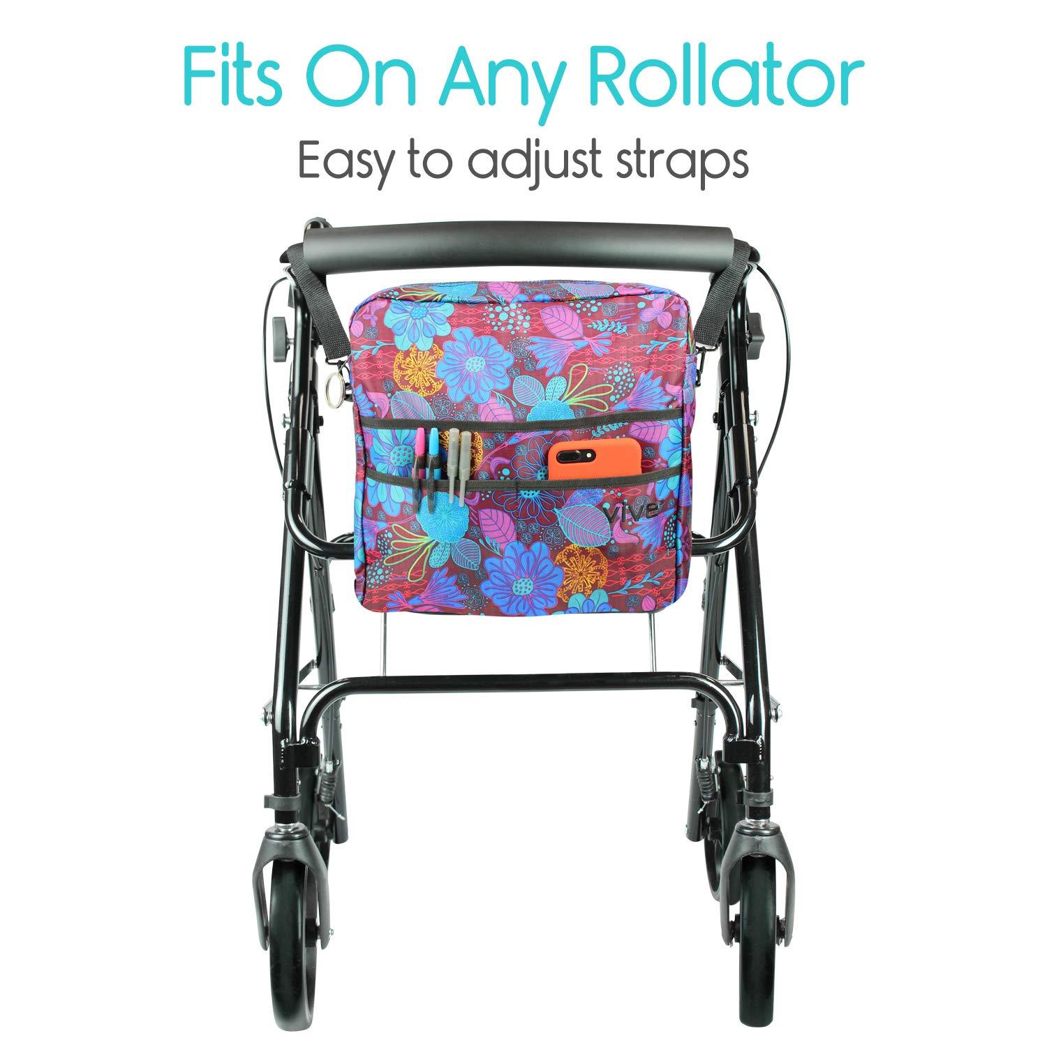 Vive Rollator Bag Universal Travel Tote for Carrying Accessories on Wheelchair eBay