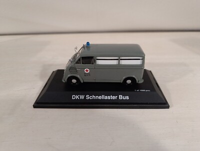 Miniature Schuco 1:43 DKW Schnellaster Bus Ambulance 1954 - Pièce Collector Réf. 02486, édition Limitée 1000 Ex.