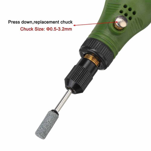 Mini Pluma Eléctrica Taladro Giratorio Amoladora Inalámbrica USB Kit de Herramientas de Grabado - Imagen 7 de 21
