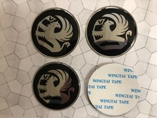 4x Sticker Vauxhall Wheel Centre Cap Emblem Decal 56mm Black / Silver Stickers