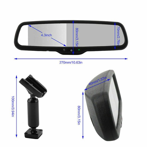 4.3" TFT LCD Car Rear View Mirror Monitor Screen with Reversing Camera Kit - Picture 3 of 12
