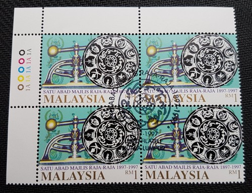 1997 Malaysia Rulers Conference Block 4 sets Stamps TL Corner CTO 1st Day Cachet - Picture 5 of 5