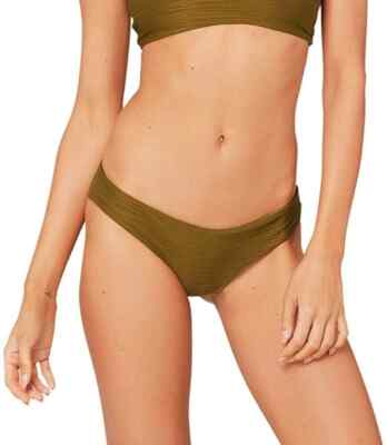 L*Space Shorebreak Texture Sandy Classic Green Bikini Bottom Size Medium L73859