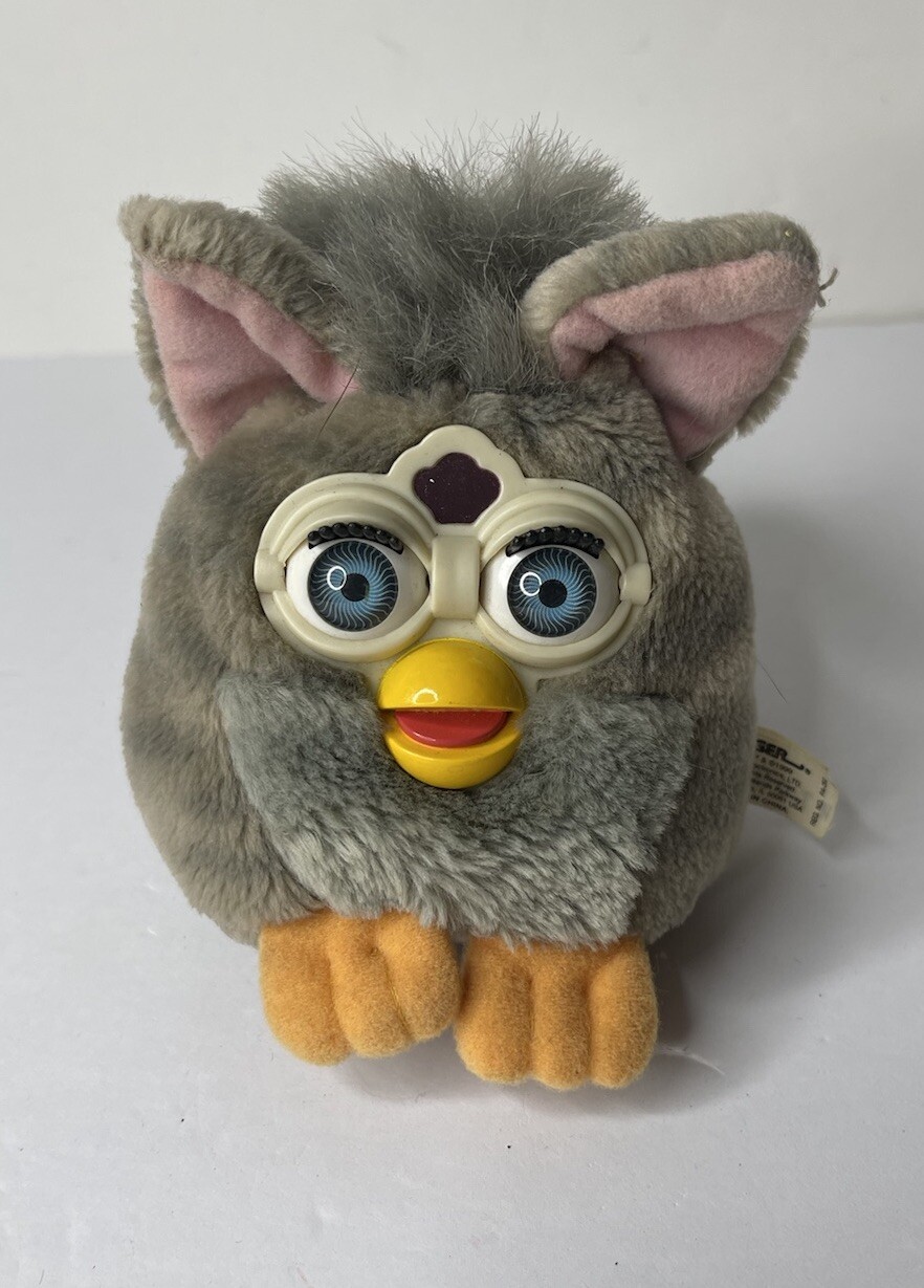 Furby Buddies "More Happy" 1999 Plush Stuffed Bean Bag Toy Doll Tiger
