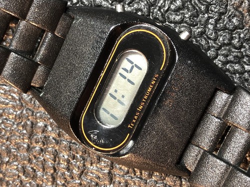 Vintage 1970's Texas Instruments Series 550 Digital LCD Wrist Watch Mens New Bat - Picture 13 of 23