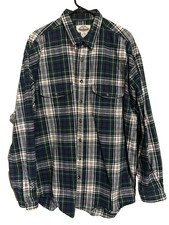 Eddie Bauer Legends Heavy Flannel Long Sleeve Button Up Shirt Men's 2XL Tall