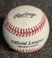 Vintage 1980s RAWLINGS OFFICIAL LEAGUE Baseball HAITI Cork Center Winning Spirit