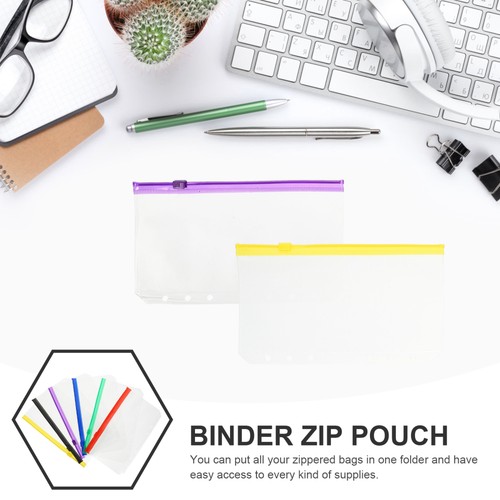 12pcs Binder Zip Pouch 6-ring Zipper Bag Removable Zipper Pouch Refill Zipper - Picture 4 of 12