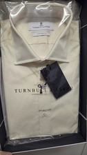Turnbull  Asser Tailored fit Shirt, Ivory, Double Cuff, Size 16 EU 41 , NWT