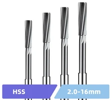 HSS Reamer Spiral Flute Cobalt H7 Shank 2-16mm Metal Steel Aluminum Hole Drill