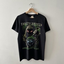 Vintage Disturbed Another Way To Die Band T Shirt Y2K Rock Metal Mens Medium