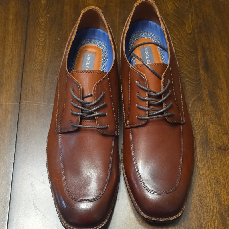 Vince Camuto Lawsen Dress Oxford Shoes Mens 11.5 M Lace Up Casual Leather Brown