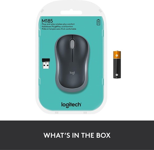 Logitech Wireless Basic Mouse M185 Swift Gray Packaging Set-2-6-10, Wholesale - Picture 9 of 15