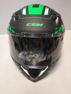 Motorradhelm cgm Motorradhelm schwarz grün gr xl