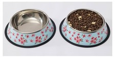 Stainless Steel Cat/Dog Bowl set/Food And Water Not Slip Anti Skid Stackable S