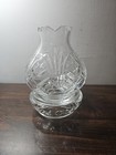 2 Piece Waterford Cut Crystal Fairy Hurricane Candle Holder Votive Marked Clear