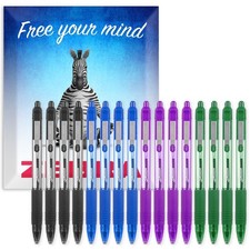 Zebra Z-Grip Smooth Retractable Ballpoint Pen 1.0mm Nib Various Colour Packs