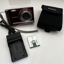 Sony Cyber-Shot DSC-W370 14.1MP Digital Camera Red w/7x Zoom Bundle